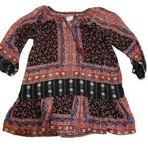 Lindsey Berns boho peasant top girls size 6